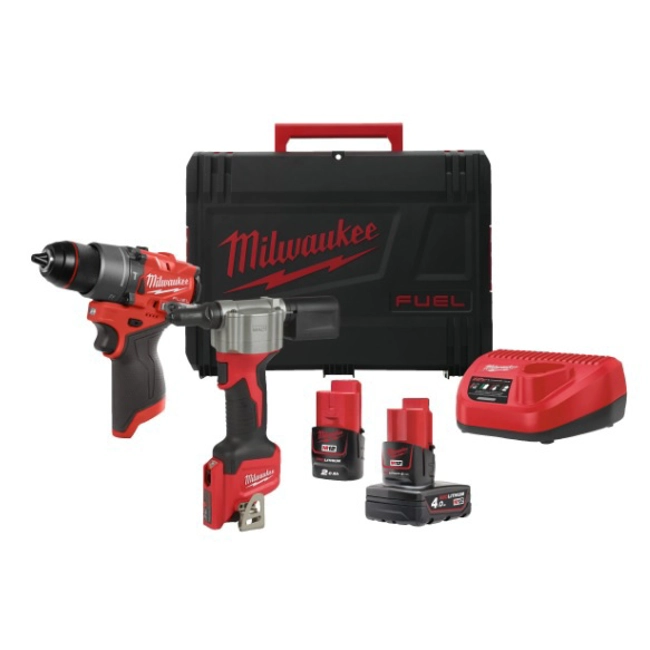 Vendita online Kit M12™ trapano + rivettatrice 12V con valigetta